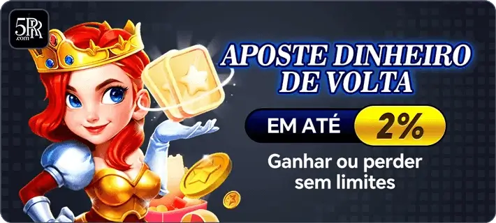 5rre Cashback diário ilimitado de até 2%